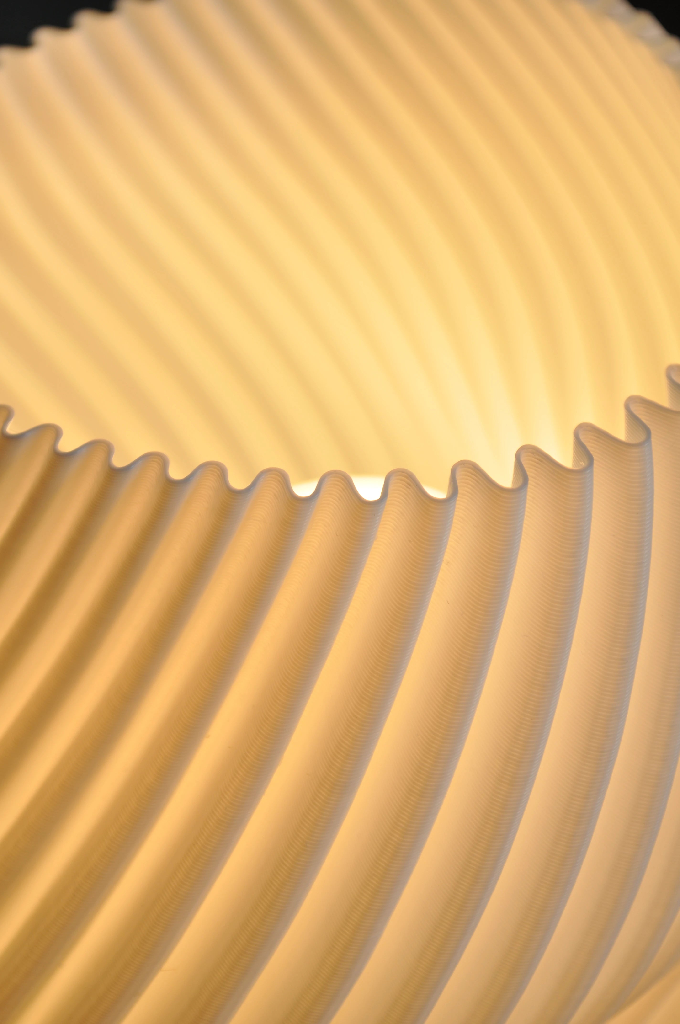Close-up of Flourish Lamp, from above